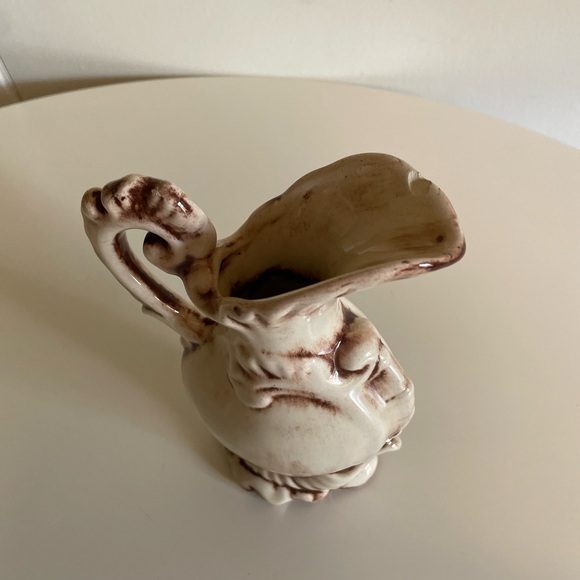 Courier and Ives Enesco The Homestead in Winter brown and white pottery pitcher - Picture 8 of 9